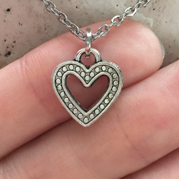 Tampa Coin Rings Jewelry - Heart Necklace Tibetan Silver Handmade 4for$20